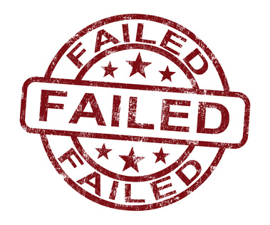 Failed Stamp Showing Reject Or Failure